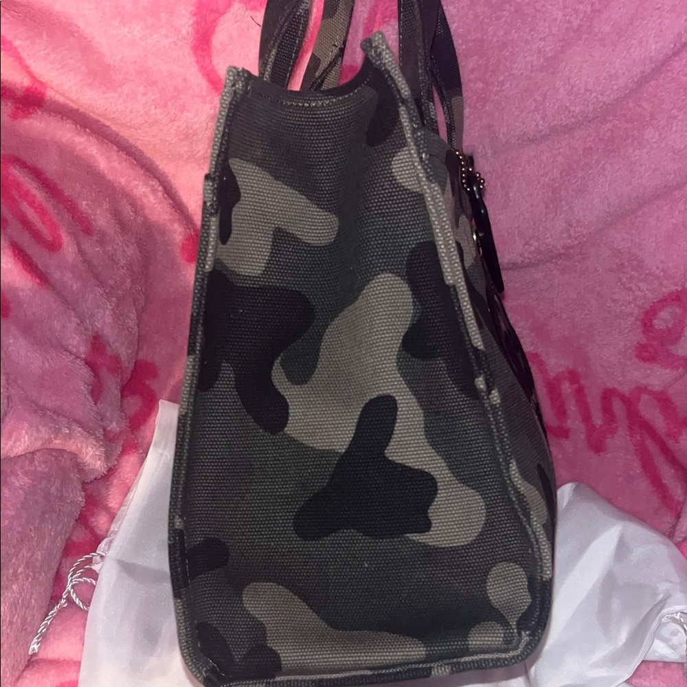 Coach Green and Black Camouflage Tote - Picture 5 of 10